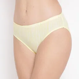 Clovia Yellow Printed Bikini Panty image 3
