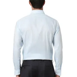 Van Heusen Blue Cotton Slim fit Solid Shirts image 2