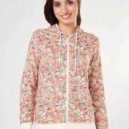 Honey By Pantaloons Whitecap Gray Cotton Regular Fit Printed Hoodie-picture-1