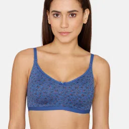 Rosaline by Zivame Blue Non Wired Non Padded T-Shirt Bra image 1