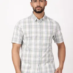 Indian Terrain Men Classic Slim Fit Tartan Checks Checked Casual Shirt-picture-17