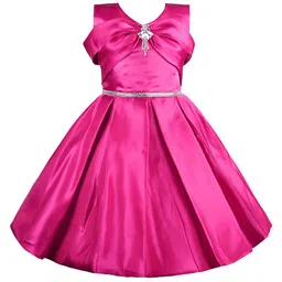 Wish Karo Satin Fit & Flare Dress-image-48