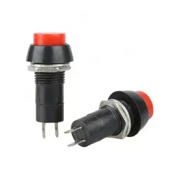 TECHDELIVERS 12.7 mm (1/2 Inch) Push Button Switch Momentary Reset 12 V Car Horn 1.5 A 125 V (Pack of 5) image 2