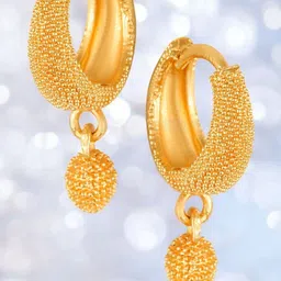 SHREE KRISHNA SHOPPING Unisex Gold-Plated Brass Earrings-picture-22