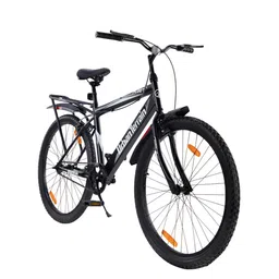 URBAN TERRAIN Fleet 26T Steel Frame and Inbuilt Carrier Single Speed MTB Bicycles, Grey-image-0