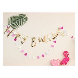 Bubble Trouble Happy Birthday Banner Gold Letters For Husband Wife Women Home Office Apartment Decorations/Thirty 30 40th,50th,Minecraft Mermaid Dinosaur Fortnite Jungle Decor Sign Supplies-picture-46