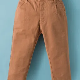 ToffyHouse Poplin Woven Full Sleeves Checkered Party Shirt & Pant Set with Bow - Brown image 4