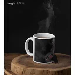 Mr UVD White & Grey Graphic Printed Ceramic Mug 350 ml image 2