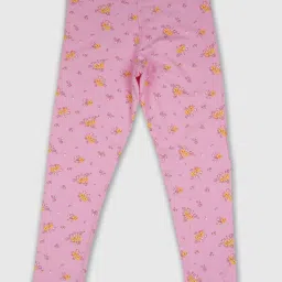 United Colors of Benetton Kids Pink Printed Leggings image 2