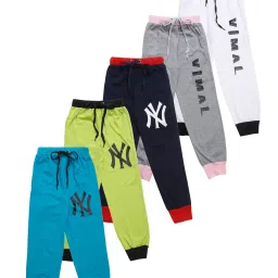Vimal Jonney Kids Multicolor Printed Trackpants (Pack Of 5) image 1