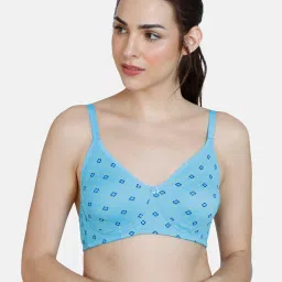 Rosaline by Zivame Blue Non Wired Non Padded T-Shirt Bra image 1