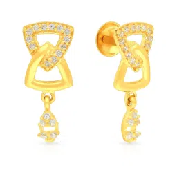 Malabar Gold and Diamonds 22k Yellow Gold Floral Earrings for Women image 1
