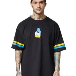 The Souled Store Black Donald Duck: Caution Oversized T-Shirt-picture-22