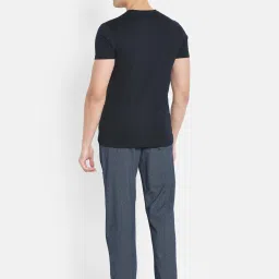Octave Navy Printed Regular Fit T-Shirt & Trackpants Set image 2