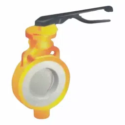 PMW 12 inch 300 mm Cast Steel SGI Teflon FEP/PFA Line Butterfly Valve Lever Operated image 1