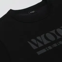 woodland Woods Black Regular Fit Round Neck Sweatshirt image 4