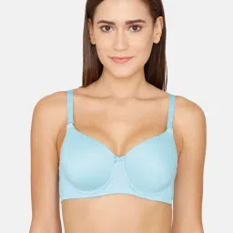 Rosaline by Zivame Blue Under-wired Padded T-Shirt Bra image 1