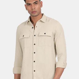 Blu MNKY Men Smart Slim Fit Solid Spread Collar Casual Shirt-picture-34