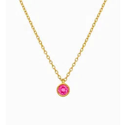 Tipsy closet Gold-Plated Faux Ruby Necklace image 2