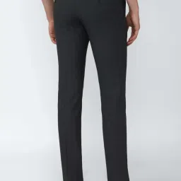 Van Heusen Grey Slim Fit Checks Trousers image 2