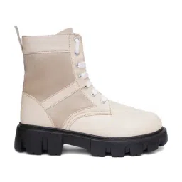 TRYME Women's Cream Derby Boots image 2