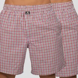 VIP Maroon Relaxed Fit Check Boxers - Pack of 2-picture-2