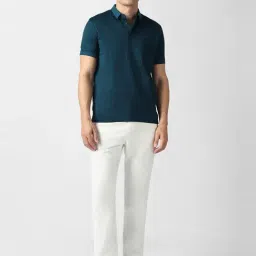 Van Heusen Blue Cotton Slim Fit Printed T-Shirt image 2