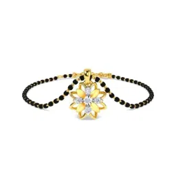 Kisna Diamond & Gold Jewellery Baraka 14k Gold & Diamond Mangalsutra Bracelet for Women-picture-37