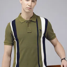 U.S. Polo Assn. Striped Polo Collar Pure Cotton Slim Fit T-shirt-picture-10