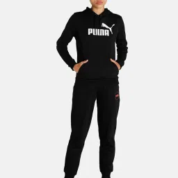 Puma Essentials Black Graphic Print Hoodie image 5