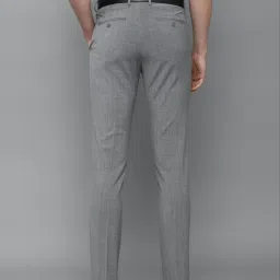 Louis Philippe Permapress Grey Slim Fit Checks Trousers image 2