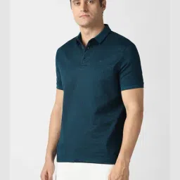 Van Heusen Blue Cotton Slim Fit Printed T-Shirt image 4