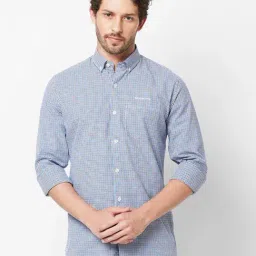 Kenneth Cole New York Blue Slim Fit Check Shirt-picture-16