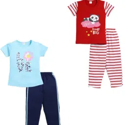 Todd N Teen Kids Multi Cotton Printed T-Shirts & Pajamas Set-picture-39