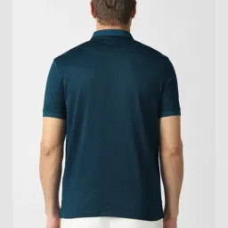 Van Heusen Blue Cotton Slim Fit Printed T-Shirt image 3