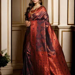 anouk rustic Anouk Woven Design Zari Art Silk Saree-picture-32