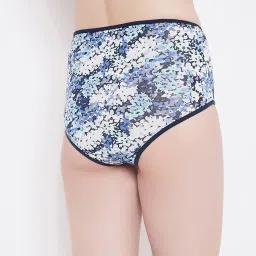 Clovia Blue Floral Print Hipster Panty image 2