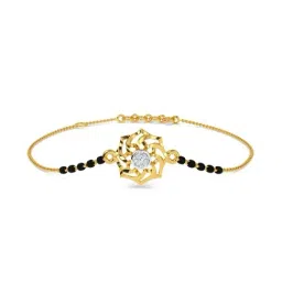 Kisna Diamond & Gold Jewellery Akai 18k Gold & Diamond Mangalsutra Bracelet for Women-picture-12