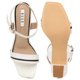 Elle Women's White Ankle Strap Sandals image 3