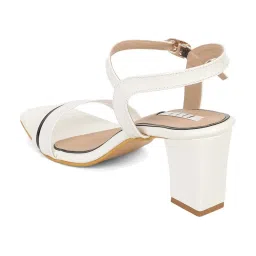 Elle Women's White Ankle Strap Sandals image 5