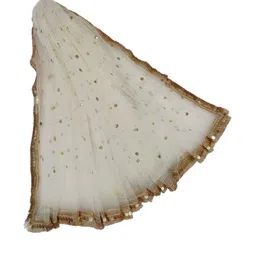 Navti Creations Women Cream Sequined Dupatta-image-59