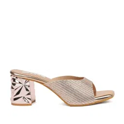Elle Women's Rose Gold Casual Sandals image 1