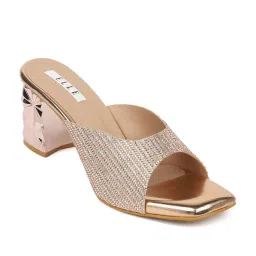 Elle Women's Rose Gold Casual Sandals image 2