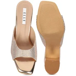 Elle Women's Rose Gold Casual Sandals image 3