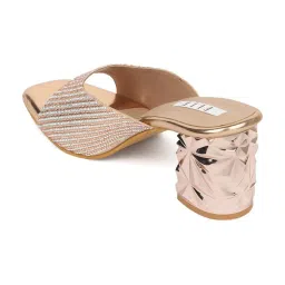 Elle Women's Rose Gold Casual Sandals image 5
