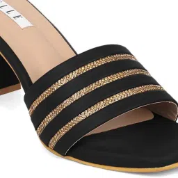 Elle Women's Black Casual Sandals image 4