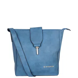 Giordano Blue Textured Medium Sling Handbag image 1