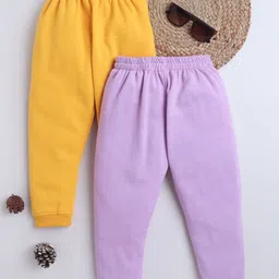 BAATCHEET Kids Pack of 2 Inner Elastic Mid-Rise Joggers Lounge Pants-picture-46