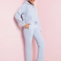 Lil Tomatoes Blue Fleece Regular Track Suit image 3