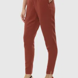 Van Heusen Brown Regular Fit Trousers image 3
